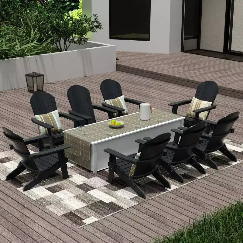WestinTrends Tuscany HIPS Outdoor Folding Adirondack Chair (Set of 8)