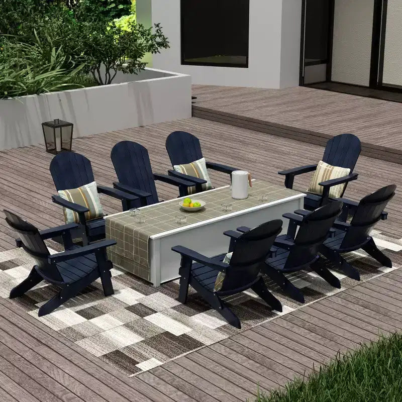 WestinTrends Tuscany HIPS Outdoor Folding Adirondack Chair (Set of 8)