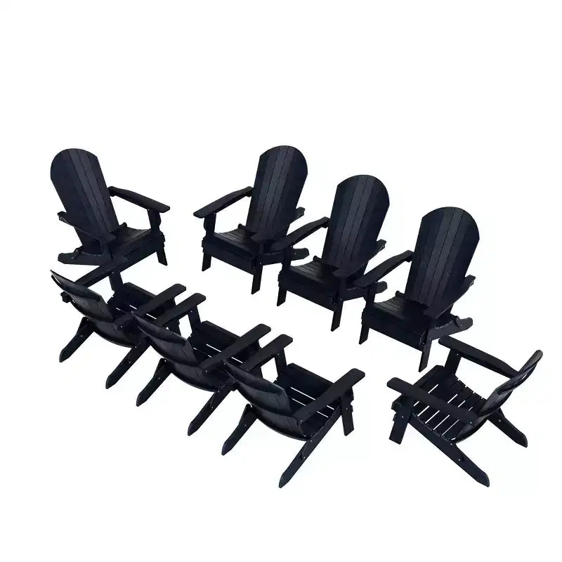WestinTrends Tuscany HIPS Outdoor Folding Adirondack Chair (Set of 8)