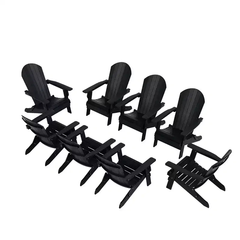 WestinTrends Tuscany HIPS Outdoor Folding Adirondack Chair (Set of 8)