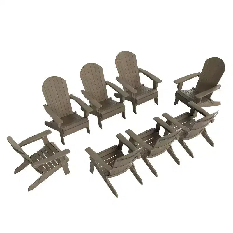WestinTrends Tuscany HIPS Outdoor Folding Adirondack Chair (Set of 8)