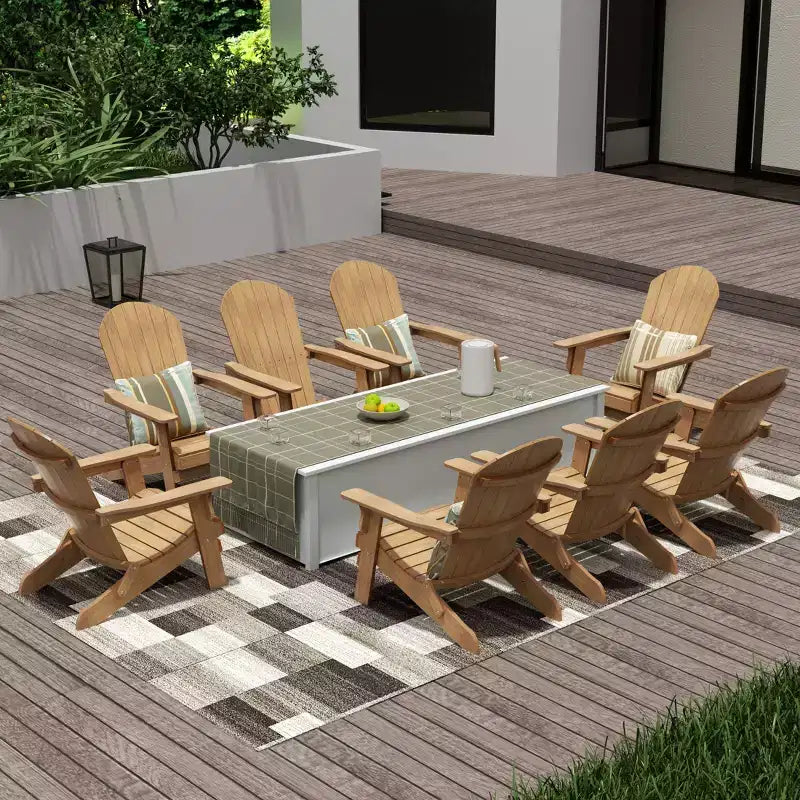 WestinTrends Tuscany HIPS Outdoor Folding Adirondack Chair (Set of 8)