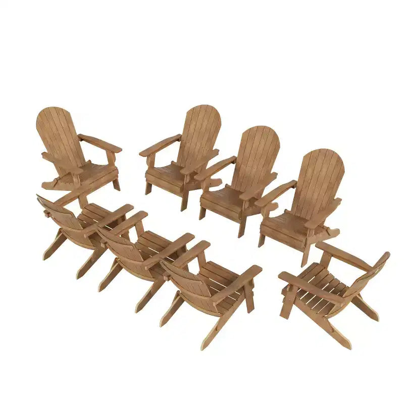WestinTrends Tuscany HIPS Outdoor Folding Adirondack Chair (Set of 8)