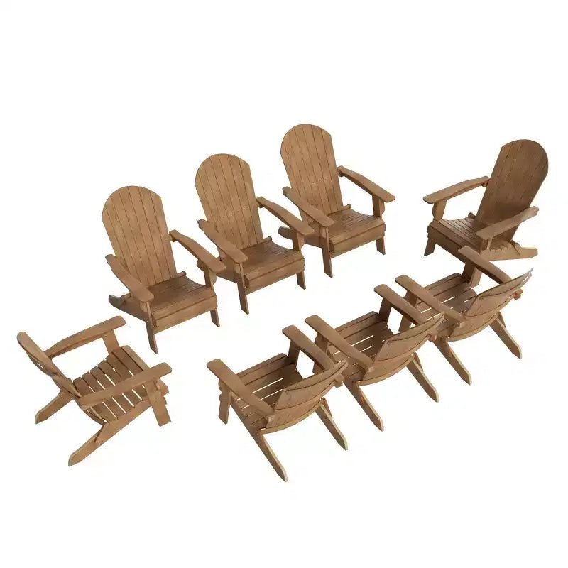 WestinTrends Tuscany HIPS Outdoor Folding Adirondack Chair (Set of 8)