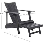 Poltrona Adirondack Merlin con poggiapiedi a scomparsa da interno/esterno - PAT6760 - Safavieh