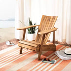 Poltrona Adirondack Merlin con poggiapiedi a scomparsa da interno/esterno - PAT6760 - Safavieh