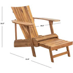Poltrona Adirondack Merlin con poggiapiedi a scomparsa da interno/esterno - PAT6760 - Safavieh