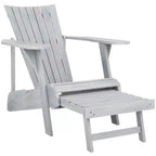 Poltrona Adirondack Merlin con poggiapiedi a scomparsa da interno/esterno - PAT6760 - Safavieh