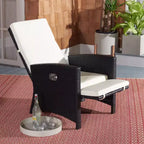 Herdla Recliner Chair Indoor/Outdoor - PAT9021 - Black/Beige - Safavieh