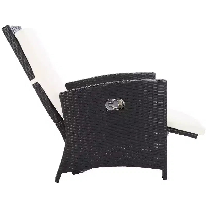 Herdla Recliner Chair Indoor/Outdoor - PAT9021 - Black/Beige - Safavieh