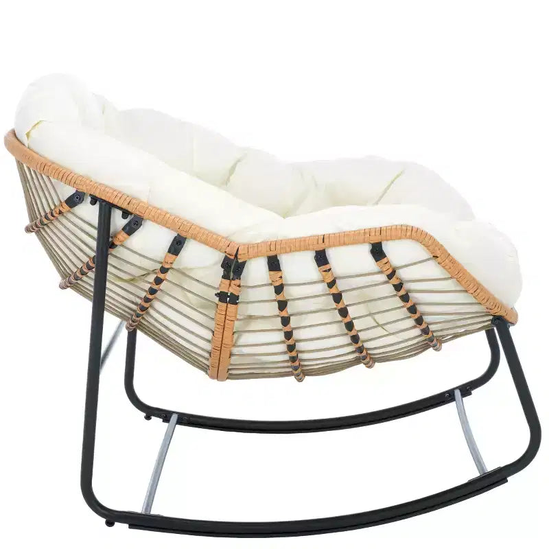 Ravena Rocking Chair Indoor/Outdoor - PAT9042 - Natural/Beige - Safavieh
