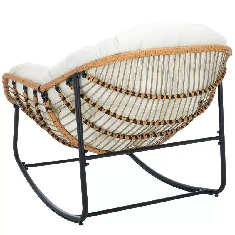 Ravena Rocking Chair Indoor/Outdoor - PAT9042 - Natural/Beige - Safavieh