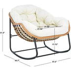 Ravena Rocking Chair Indoor/Outdoor - PAT9042 - Natural/Beige - Safavieh