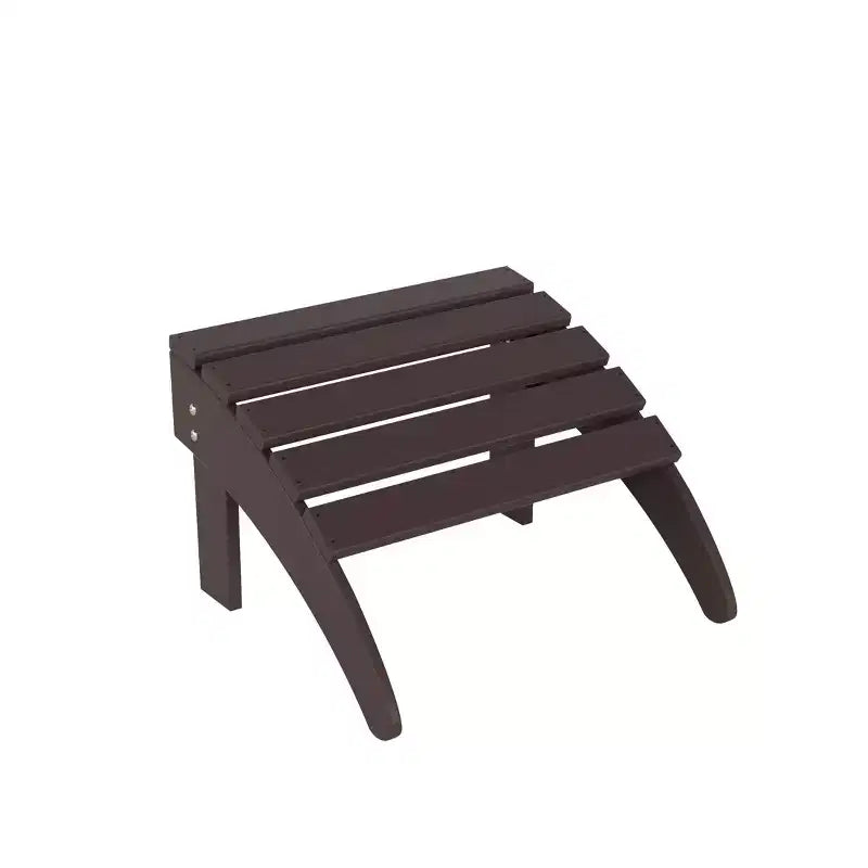 WestinTrends Malibu HDPE Outdoor Patio Folding Poly Adirondack Chair with Ottoman (2-Piece Set)