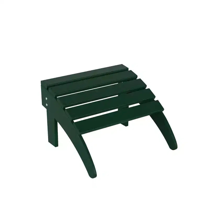 WestinTrends Malibu HDPE Outdoor Patio Folding Poly Adirondack Chair with Ottoman (2-Piece Set)