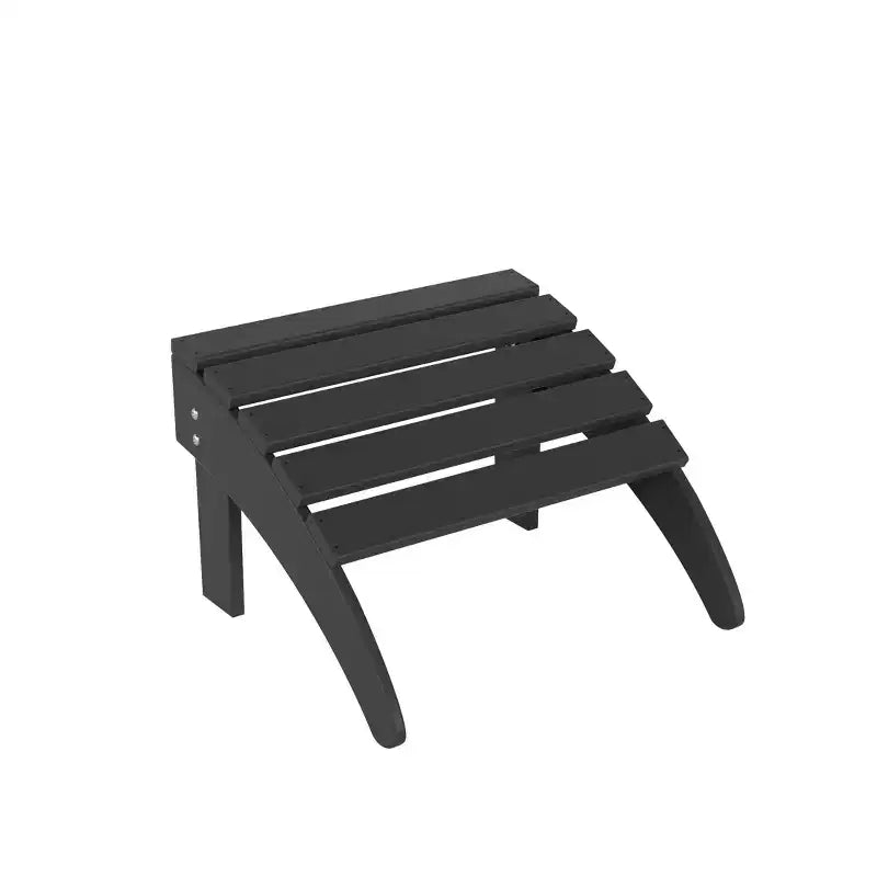 WestinTrends Malibu HDPE Outdoor Patio Folding Poly Adirondack Chair with Ottoman (2-Piece Set)