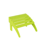 WestinTrends Malibu HDPE Outdoor Patio Folding Poly Adirondack Chair with Ottoman (2-Piece Set)