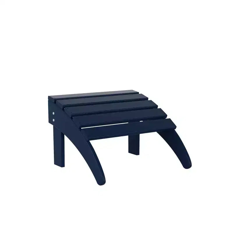 WestinTrends Malibu HDPE Outdoor Patio Folding Poly Adirondack Chair with Ottoman (2-Piece Set)