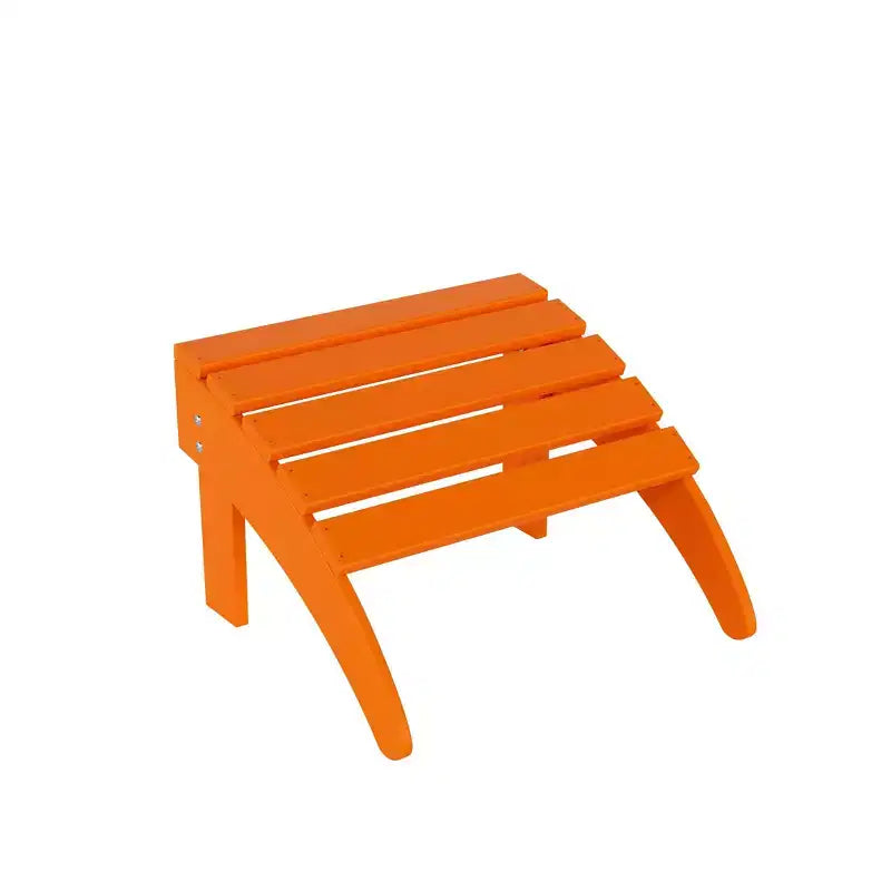 WestinTrends Malibu HDPE Outdoor Patio Folding Poly Adirondack Chair with Ottoman (2-Piece Set)