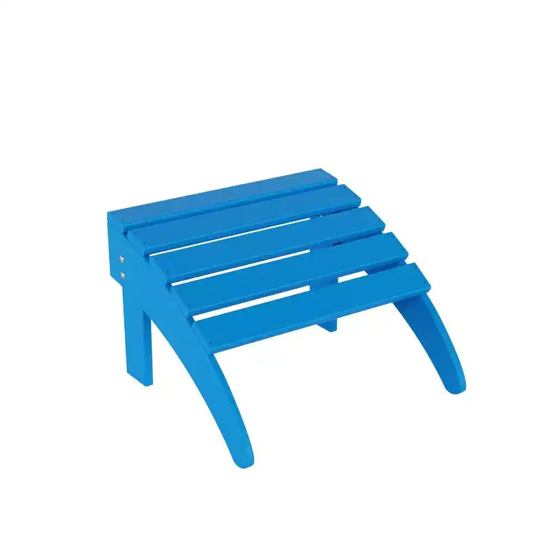 WestinTrends Malibu HDPE Outdoor Patio Folding Poly Adirondack Chair with Ottoman (2-Piece Set)