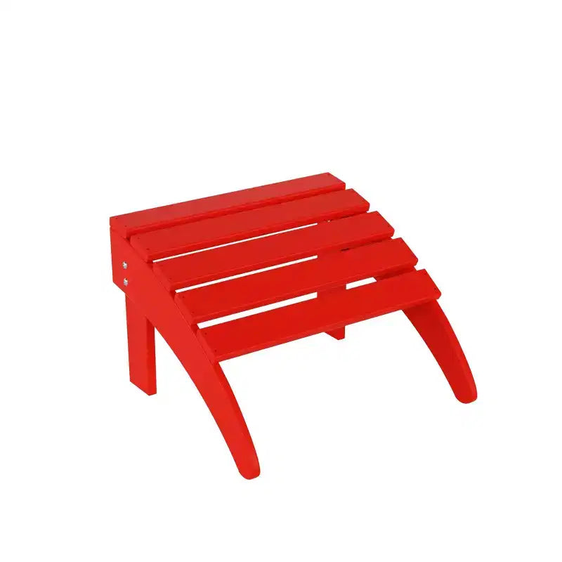 WestinTrends Malibu HDPE Outdoor Patio Folding Poly Adirondack Chair with Ottoman (2-Piece Set)