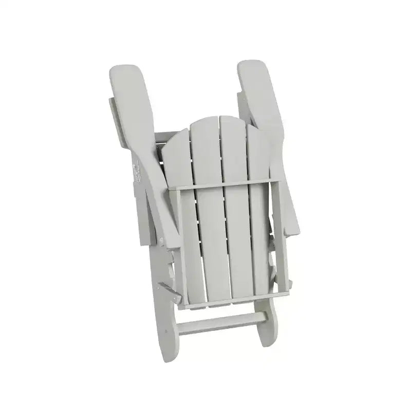 WestinTrends Malibu HDPE Outdoor Patio Folding Poly Adirondack Chair with Ottoman (2-Piece Set)