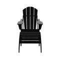 WestinTrends Malibu HDPE Outdoor Patio Folding Poly Adirondack Chair with Ottoman (2-Piece Set)
