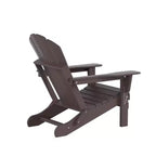 WestinTrends Malibu HDPE Outdoor Patio Folding Poly Adirondack Chair with Side Table (2-Piece Set)