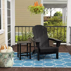 WestinTrends Malibu HDPE Outdoor Patio Folding Poly Adirondack Chair with Side Table (2-Piece Set)