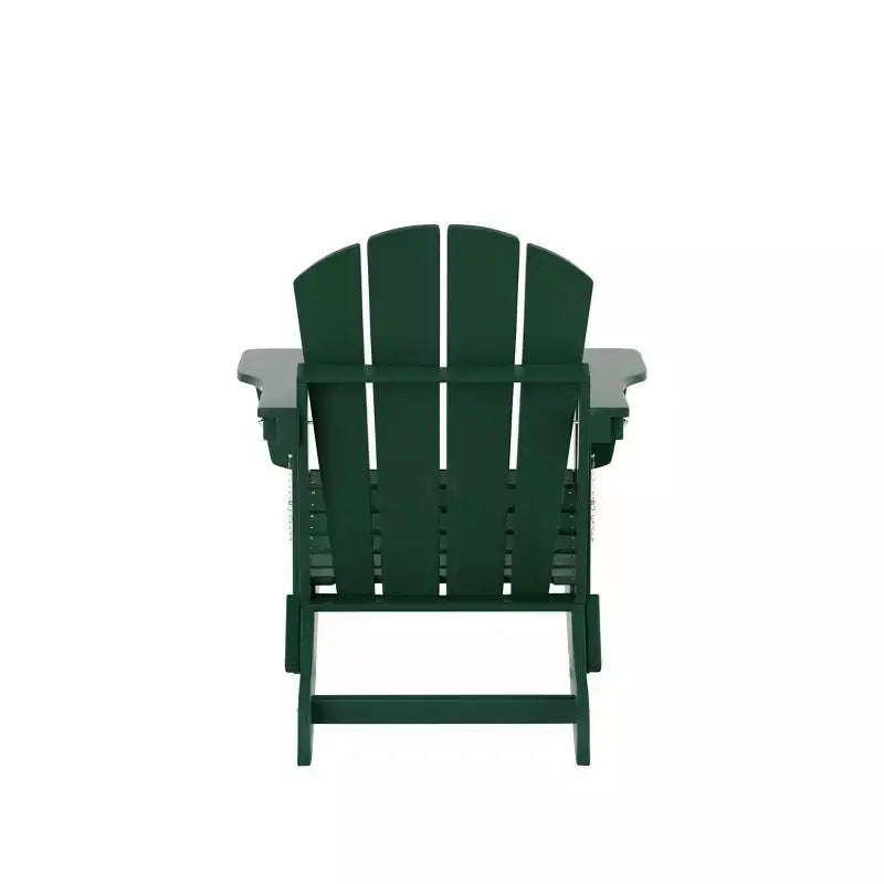 WestinTrends Malibu HDPE Outdoor Patio Folding Poly Adirondack Chair with Side Table (2-Piece Set)