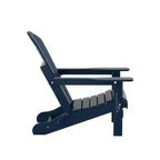 WestinTrends Malibu HDPE Outdoor Patio Folding Poly Adirondack Chair with Side Table (2-Piece Set)