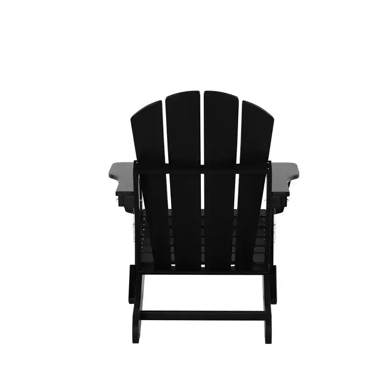 WestinTrends Malibu HDPE Outdoor Patio Folding Poly Adirondack Chair with Side Table (2-Piece Set)