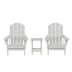 WestinTrends Malibu HDPE Outdoor Patio Folding Poly Adirondack Conversation Set (3-Piece)