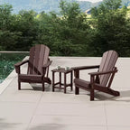 WestinTrends Malibu HDPE Outdoor Patio Folding Poly Adirondack Conversation Set (3-Piece)