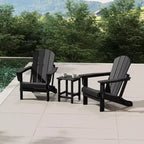 WestinTrends Malibu HDPE Outdoor Patio Folding Poly Adirondack Conversation Set (3-Piece)