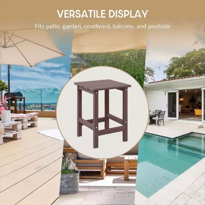 WestinTrends Malibu HDPE Outdoor Patio Folding Poly Adirondack Conversation Set (3-Piece)