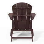 WestinTrends Malibu HDPE Outdoor Patio Folding Poly Adirondack Conversation Set (3-Piece)
