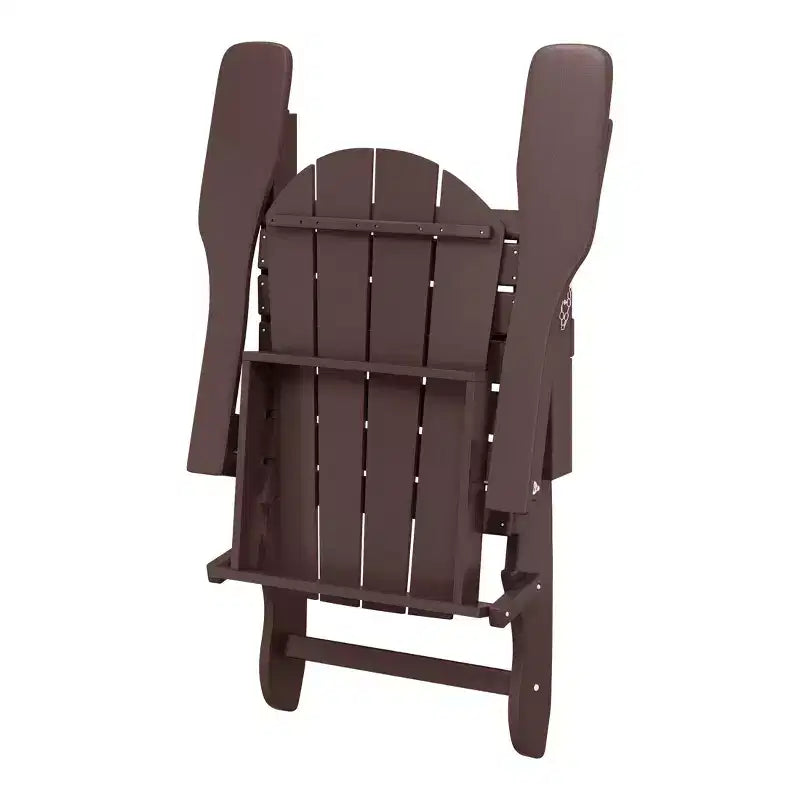 WestinTrends Malibu HDPE Outdoor Patio Folding Poly Adirondack Conversation Set (3-Piece)