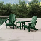 WestinTrends Malibu HDPE Outdoor Patio Folding Poly Adirondack Conversation Set (3-Piece)