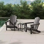 WestinTrends Malibu HDPE Outdoor Patio Folding Poly Adirondack Conversation Set (3-Piece)
