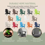 WestinTrends Malibu HDPE Outdoor Patio Folding Poly Adirondack Conversation Set (3-Piece)