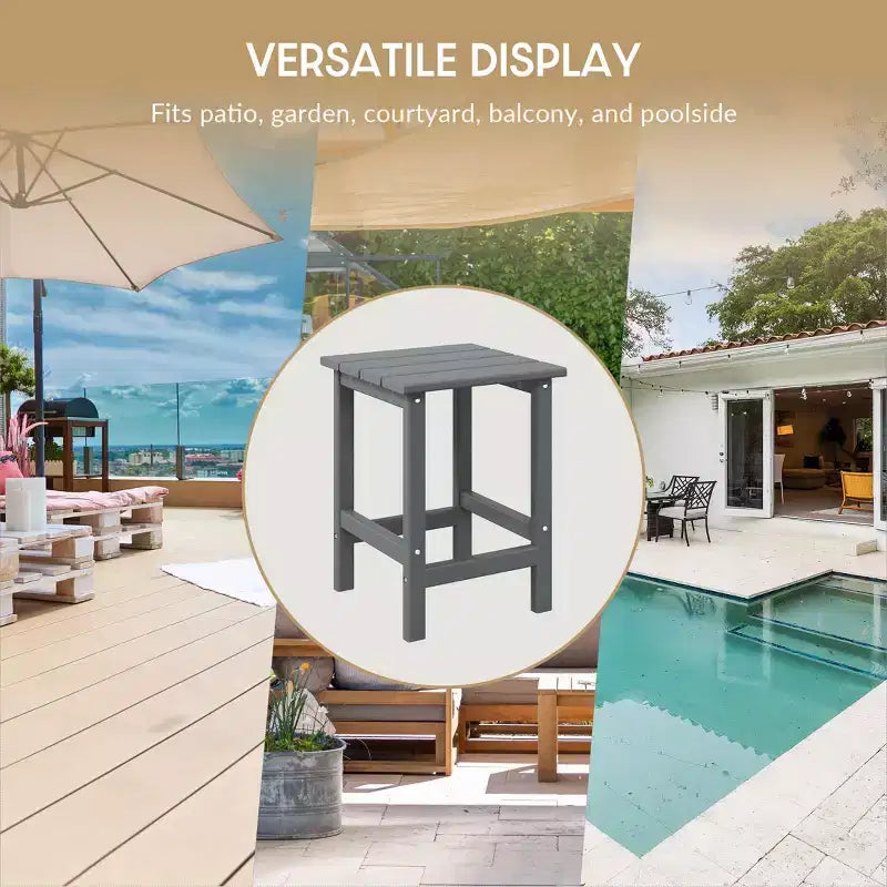 WestinTrends Malibu HDPE Outdoor Patio Folding Poly Adirondack Conversation Set (3-Piece)