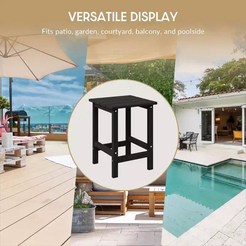 WestinTrends Malibu HDPE Outdoor Patio Folding Poly Adirondack Conversation Set (3-Piece)
