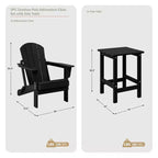 WestinTrends Malibu HDPE Outdoor Patio Folding Poly Adirondack Conversation Set (3-Piece)
