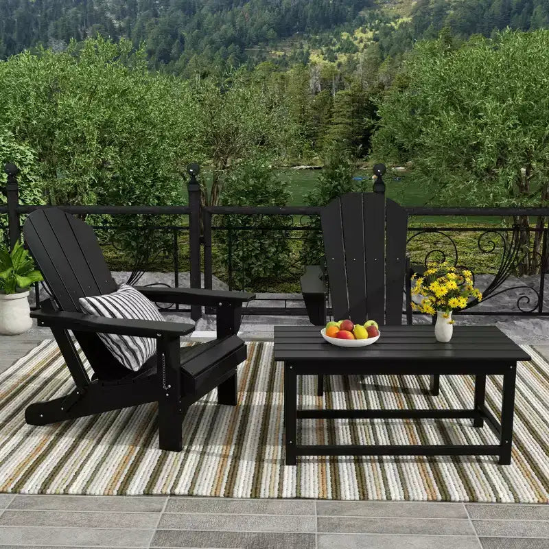 WestinTrends 3-Piece Outdoor Paio Adirondack Conversation Set