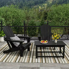 WestinTrends 3-Piece Outdoor Paio Adirondack Conversation Set