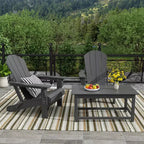 WestinTrends 3-Piece Outdoor Paio Adirondack Conversation Set