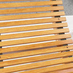 Outsunny Slatted Seat Outdoor Rocking Chair, Wooden Rocking Chair, Light Brown