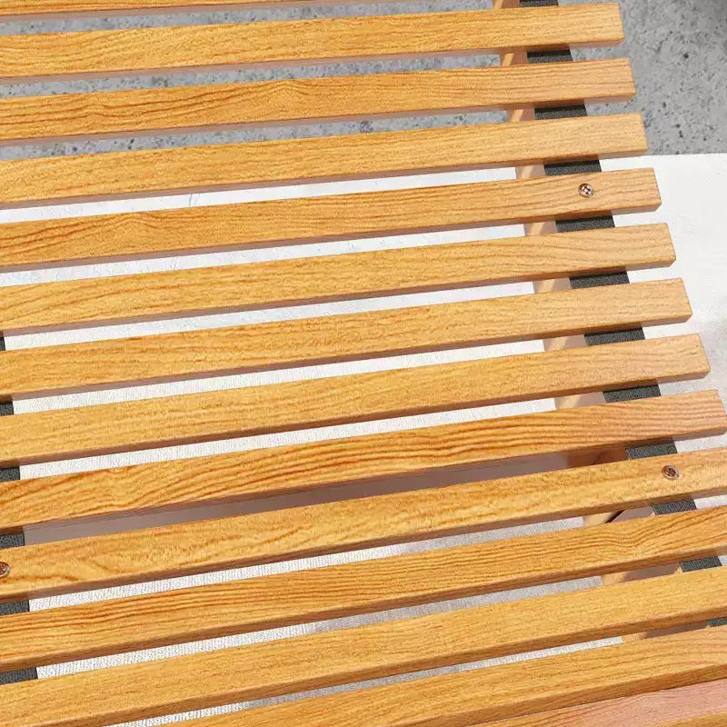 Outsunny Slatted Seat Outdoor Rocking Chair, Wooden Rocking Chair, Light Brown