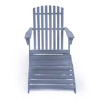 Saranac 2-Piece Traditional Rustic Acacia Wood Adirondack Chair with Detachable Ottoman- JONATHAN Y